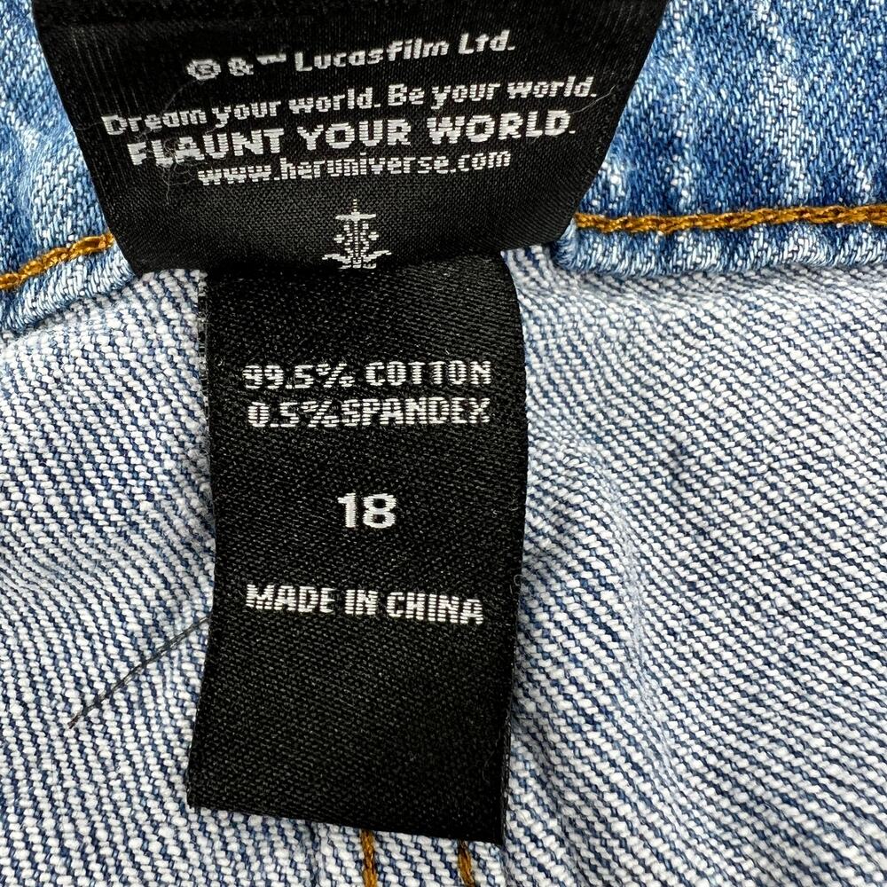 Her Universe Star Wars Ahsoka Mom Stretch Womens Jeans Embroidered Size 18 - Picture 10 of 10